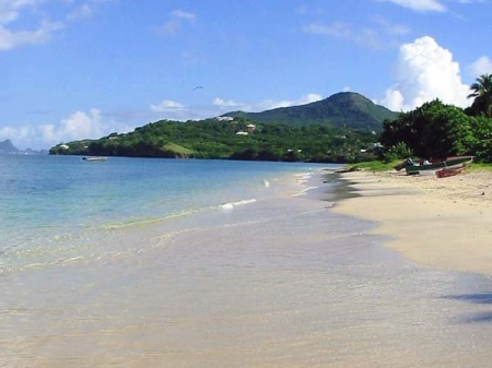 La plage devant la pension