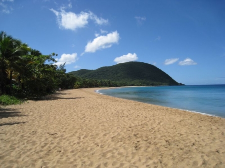 Der Strand der Grande Anse, an welchem das Apartmenthotel liegt